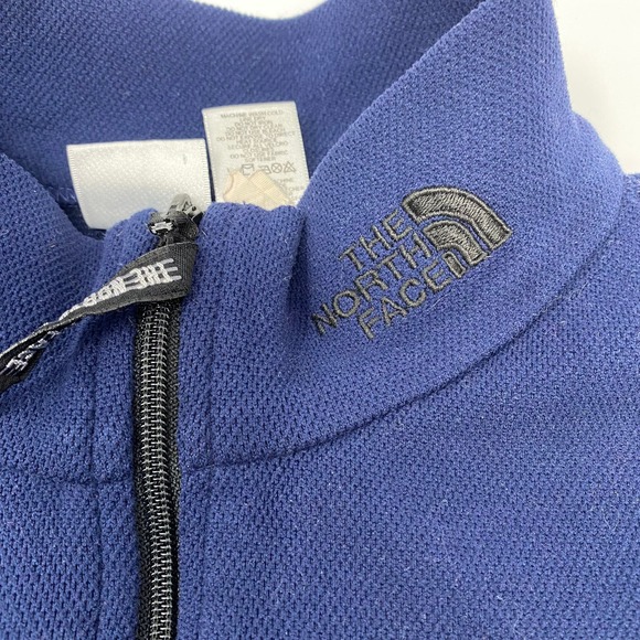 The North Face Large Navy Blue 1/4 Zip Long‎ Sleeve Pullover Sweater - Picture 2 of 6